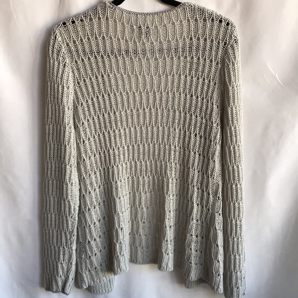 Chico’s cream / gray open front cardigan - Picture 6 of 7